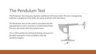 pendulum coefficient of friction tester|cof vs pendulum test value.